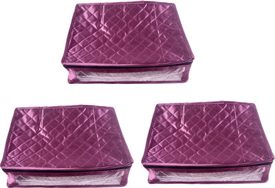 

Annapurna Sales Designer 4 Inch Height Side Transparent Peticot Cover - Set of 3 Pcs. Purple00388(Purple)