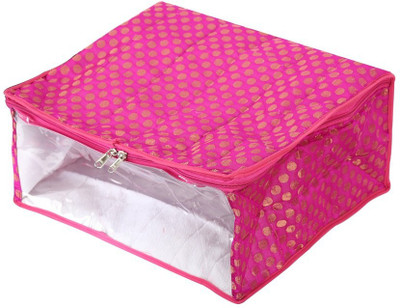 

SuiDhaga Saree Cover Jama Organiser (Upto 6-10 Sarees) SDSC008(Pink)