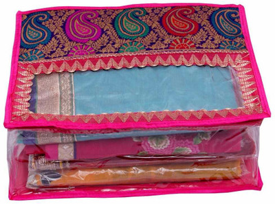 KUBER INDUSTRIES Designer Designer Saree Cover MKU004 Pink KUBER INDUSTRIES Garment Covers