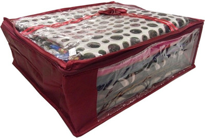

Addyz Plain Saree Cover Storage Non-Woven(Red)