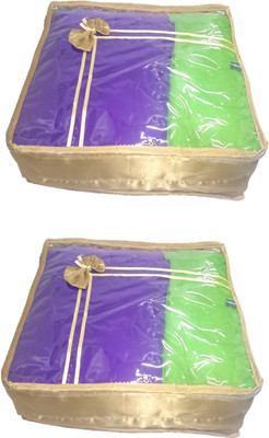 

Addyz Plain 2saree Storage Cover Blouse Salwar Suit Shirt Jeans Case(Gold)