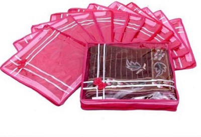 

Motherland Bow Saree Cover (Pack of 12) Stylish Designer MLB(Pink, Red)
