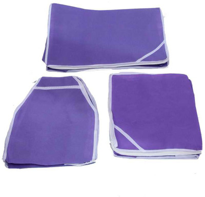 KUBER INDUSTRIES Designer Saree, Blouse Peticot Cover 3 Pcs set MKU5081 Purple KUBER INDUSTRIES Garment Covers