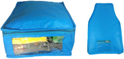 

Addyz Plain Combo Of Ladies Large Non - Woven 1saree And 1blouse Cover. Upto 5 - 6SC and 9-10BC each(Blue)