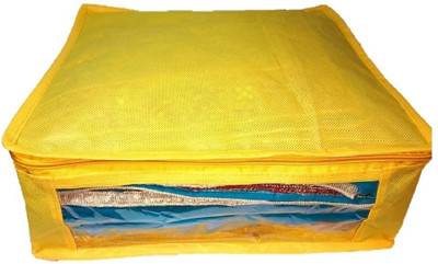 

Addyz Plain 1pcs ladies Large Non - woven Saree cover Upto 5 - 6 each(Yellow)