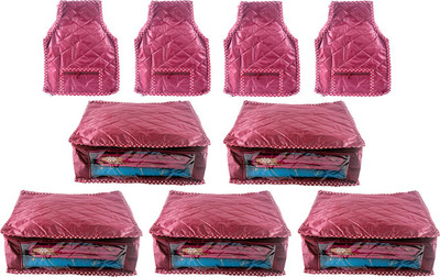 

Annapurna Sales Designer 5 Inch Height Side Transparent Large Saree and Blouse Cover - Set of 9 Pcs. Maroon00430(Maroon)
