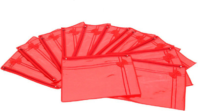 

Kuber Industries Designer Non Wooven Single Saree Cover Set Of 12 Pcs (With Zip Lock) KUBS0013(Red)