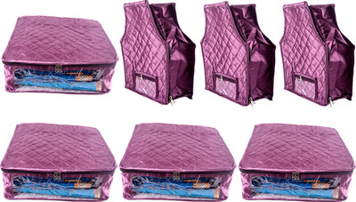 FAVISM Designer 5 Inch Height Side Transparent Large Saree and Blouse Cover - Set of 7 Pcs. Purple00258(Purple)