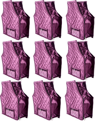 Annapurna Sales Designer 4 Inch Height Side Transparent large Blouse Cover - Set of 9 Pcs. Purple00247(Purple)
