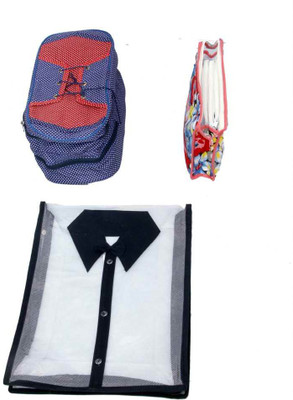 KUBER INDUSTRIES Designer Shirt Shoe Cover Travelling Kit 3 Pcs Combo MKU0050077 Multicolor KUBER INDUSTRIES Garment Covers