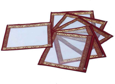 

Kuber Industries Designer Saree Cover 6 Pcs combo Brocade SC02(Maroon)