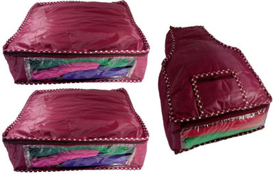 KUBER INDUSTRIES Designer Saree Cover 2 Pcs Blouse Cover MKU599 Maroon KUBER INDUSTRIES Garment Covers
