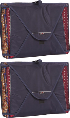 

BagsRus Saree Covers PK101FNBX2 - Pack of 2(Blue)