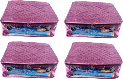

Annapurna Sales Designer 5 Inch Height Side Transparent Large Saree Cover - Set of 4 Pcs. Purple00239(Purple)