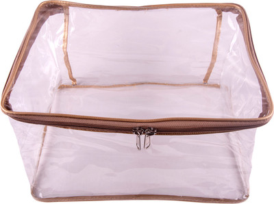 

Annapurna Sales Designer 9 Inch Height Full Transparent Big Blouse/Peticot & Clothe Cover Golden00512(Golden)