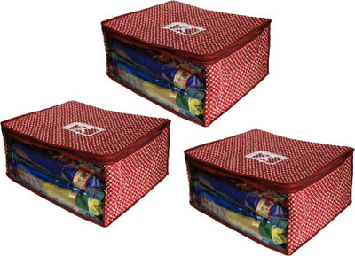 

Motherland Premium Quilted Saree Covers (Set of 3) MLQSC(Maroon)