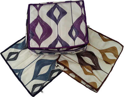 

Indi Bargain Set of 3 Saree Cover Three Layered Wedding(Brown, Purple, Blue)