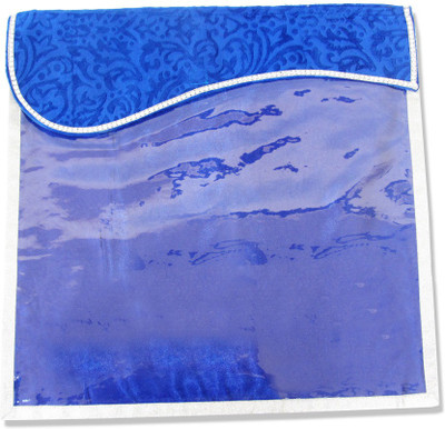 

Wedding Pitara Designer Velvet Blue Saree Cover(Blue)