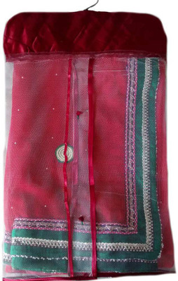 KUBER INDUSTRIES Designer Single Satin Hanging Saree Cover 6 Pcs Combo Mku207 Maroon, Pink, Golden