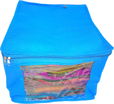 Addyz Plain 10 Inch Big Saree Cover large size keep 10-12 sarees(Blue) available at flipkart for Rs.124