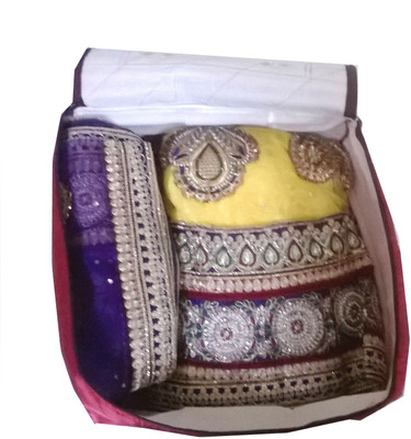 Glitter Lahnga Cover Satin Cloth Red Glitter Garment Covers