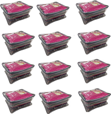 

Addyz Plain 12 Pcs Largest Saree Cover keep upto 12 - 14 each(Transparent)