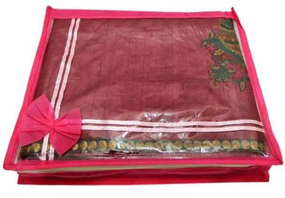 KUBER INDUSTRIES Saree Cover 6 Pcs in non wooven Mku189 Pink KUBER INDUSTRIES Garment Covers