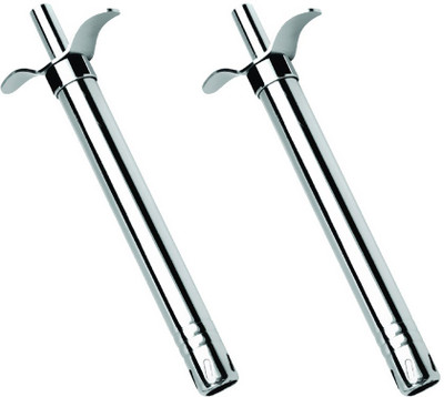 Global Gifts Stainless Steel Gas Lighter(Silver, Pack of 2)