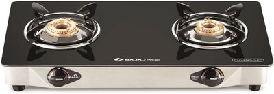 BAJAJ Majesty CGX2 Eco Glass, Stainless Steel Manual Gas Stove(2 Burners)