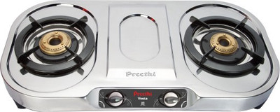 

Preethi Blu Flame Vesta Stainless Steel Manual Gas Stove(2 Burners)