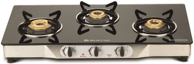 Bajaj CGX3 ECO 3 Burner Gas Cooktops (Black)