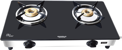 MAHARAJA WHITELINE Ignitio Glass, Stainless Steel Manual Gas Stove(2 Burners)