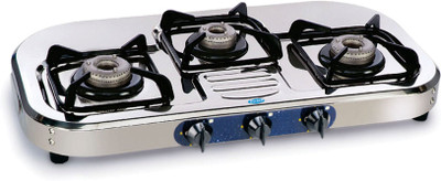 GLEN 1037 SS AL Stainless Steel Manual Gas Stove(3 Burners) GLEN 1037 SS AL Stainless Steel Manual Gas Stove(3 Burners)