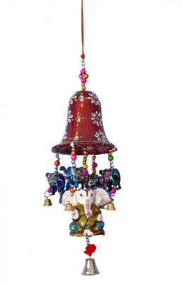 

Craft Trade Red Ganesh hanging Wooden Decorative Bell(Multicolor, Pack of 1)