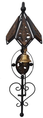 Handicraft ANTIQUE LOOK DOOR Wooden, Iron, Brass Decorative Bell(Black, Brown, Yellow, Pack of 1)