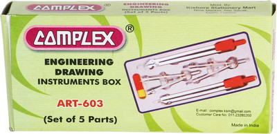 

Handson COMPLEX(R)ENGINEERING DRAWING INSTRUMENT BOX ART-603(SET OF 5 PARTS) Geometry Box(Multicolors)