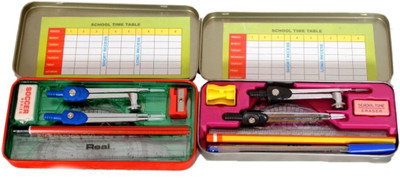 

Aahum Geometry Boxes (Set of 2) Geometry Box(Red & White)