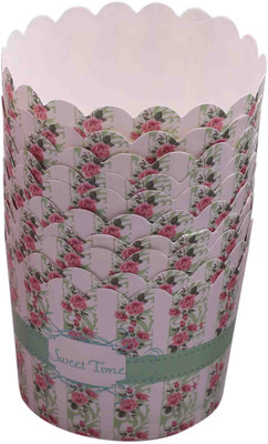 

Funcart Green floral sweet time cupcake wrappers (pack of 10) Cupcake paper Gift Wrapper(Mutlicolor)