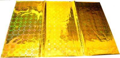 

Pin to Pen Gift Wrapping Holographic Sheet 17 Inch Yellow Flower Flower Plastic Gift Wrapper(Yellow)