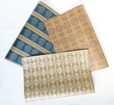 

The Drawing Board KHCOMBO Indian motif Paper Gift Wrapper(Multicolor)