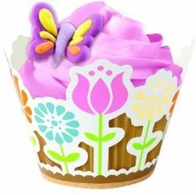 

Wilton Modern Garden Party Cupcake Wraps Floral Paper Gift Wrapper(Multicolor)