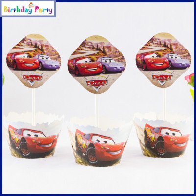 

Funcart Cars Party theme cup cake wrapper Cars paper Gift Wrapper(Mutlicolor)
