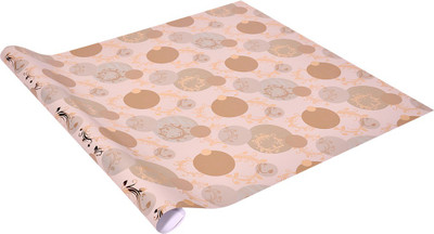 

Star Shades of Pastel Green 'n' Cream with Metallic Golden Leaves Italian Paper Gift Wrapper(Multicolor)
