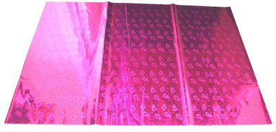 

Pin to Pen Gift Wrapping Holographic Sheet 17 Inch Red Herats Plastic Gift Wrapper(Pink)