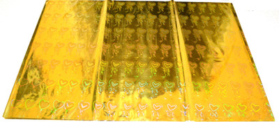 

Pin to Pen Gift Wrapping Holographic Sheet 17 Inch Yellow Heart Plastic Gift Wrapper(Yellow)