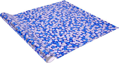 

Star Metallic Silver 'n' Blue Abstract Box Pattern Italian Paper Gift Wrapper(Multicolor)