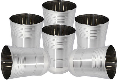 

bartan hub kingfisher glass set Glass Set(Steel, 400 ml, Steel, Pack of 6)