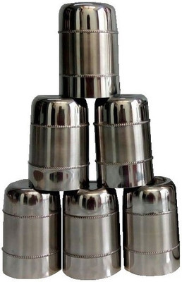 

Tarun Traders 11084 Glass Set(Steel, 150 ml, Steel, Pack of 6)