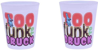 

The Crazy Me Too Funk to Druck set of Shot Glasses Glass Set(Glass, 50 ml, Clear, Pack of 2)