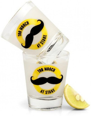 Happily Unmarried Glass Set(60 ml, White, Pack of 2)